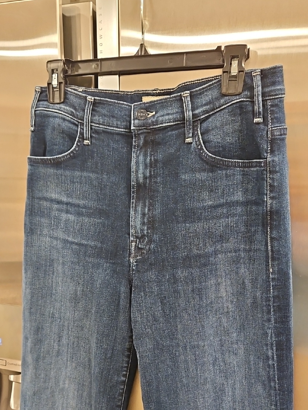 💕MOTHER💕 The Hustler Roller Sneak Jeans ~ Heirloom Blue 31 NWOT Wide Leg - Picture 13 of 16